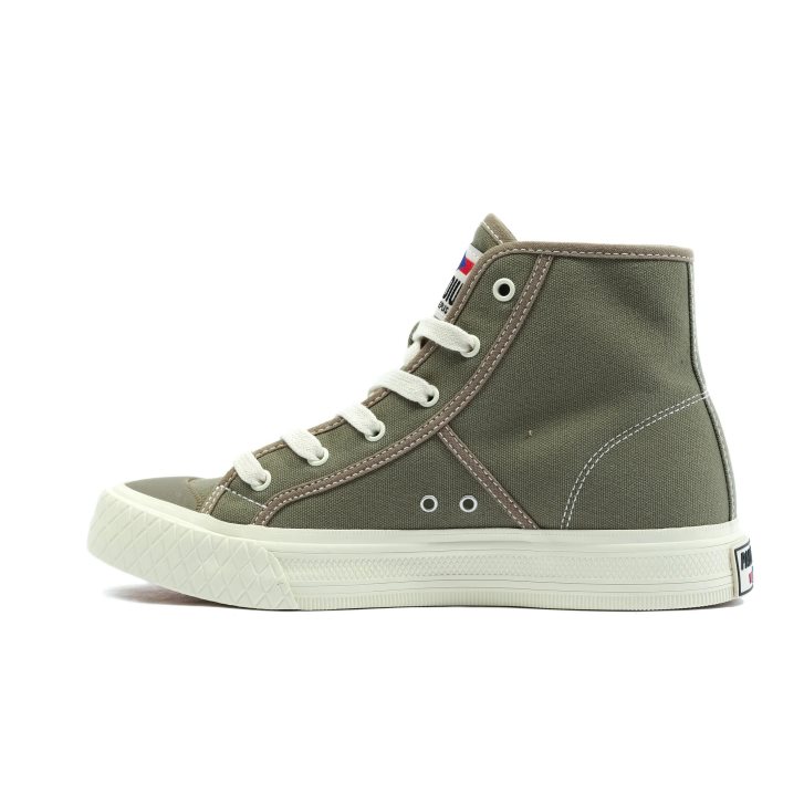 Dámské Tenisky Palladium Palla Louvel High Tops Olivy Zelené | CZ EMP-05X